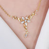 Teardrop Round Cubic Zirconia Collarbone Charm Chain CZ Lab Diamond Silver Plated Women Snowflake Pendant Necklace Jewelry - Image 6