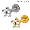 Clear Stone Labret Piercing Stud with Square Heart and Trapezoid Styles - Image 18