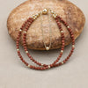 Faceted Sandstone Double Layer Beads Strand Bracelets Bangles Elegant Bohemian Magnetic Women Jewelry - Image 5
