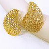 Women Hoop Earrings Gold Plated Jewelry Wedding Party Gift Accessories - Image 6