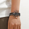 Gothic Black Spider Beads Bracelet for Women Men Unique Spider Web Charm Dark Personality Handmade Jewelry Gifts Accessories - Image 5