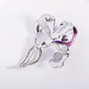 Heavy-duty Elegant Iris Brooch Purple Crystal Brooches Temperament Pin Accessory Bright Rhinestone Pins - Image 4