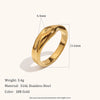 La. Muses Irregular Twisted Wide Faced Stainless Steel Women's Ring Pvd Gold Plated Jewelry Accessories - Image 10