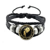 12 Constellation Bracelet Scorpio Sagittarius Capricorn Aquarius Black Rope Leather Button Bracelet Zodiac Jewelry For Gift - Image 9