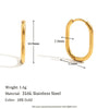 Classic Multi-Size U-Shape Hoops Gold Plated Women's Earrings 316L Stainless Steel Women's Jewelry - Image 8