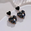 Double Layers Heart Drop Earrings for Women Rhinestone Crystal Korean Bridal Wedding Earring Jewelry - Image 13
