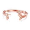 Silver Cute Dachshund Dog Adjustable Rings for Women Open Animal Ring Family Jewelry Gift - Image 7