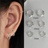 Silver Geometric Wave Earrings for Women Punk Jewelry Gift - Image 1