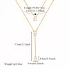Eilieck 316L Stainless Steel Shiny Cubic Zirconia Waterdrop Pendant Necklace for Women Daily Y-shaped Chain Jewelry - Image 2