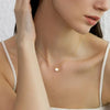 Ventfille Silver Circular Geometry Rose Necklace Dropwise Glaze Korean Gentle Jewelry Birthday Gift - Image 7