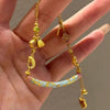Dropping Oil Curved Half Bracelet Charm Jewelry Accessories Chinese Style Bracelet Hand Rope Pendant - Image 2