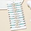 12-Piece Braided Bracelet Set with Shell Starfish and Turtle Charms - Image 1