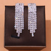 Luxury Tassel Rhinestone Bridal Jewelry Sets for Women Wedding Accessories Zircon Neckacle and Earrings Set African Gifts