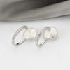 Copper Pressure Earrings Gold Color Rhinestone Spiral Cartilage Ear Cuff Lightweight Silver Color Clip on Compression Earring - Image 1
