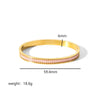 Minimalist Highlight Gold Plated Geometric Bangles Glossy Stainless Steel Bangle For Women Gifts - Image 16