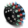 Wide PU Leather Bracelet Punk Bracelet Adjustable Goth Cuff Bracelet Gothic Rivet Buckle Wristband For Women Mens Jewelry - Image 17