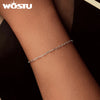 Silver Simple Paper Clip Chain Bracelet For Women Stylish Stacking Links Casual Party Jewelry Gift - Image 3