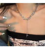 Y2K Moonstone Necklac Star Tassels Pendant Kpop Shiny Clavicle Zircon Chain for Women Girls Party Gift Jewelry - Image 6
