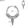 Zemo 1 PC Punk Stainless Steel Clip-on Earrings Long Tassel Pendant Earring Taper Cross Feather No-Pierced Fake Piercing 12/14MM - Image 26