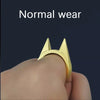 Women Men Cute Cat Ear Rings Self Defense Rings Metal Knuckle Window Breaker Escorts Attack Rings Unisex Jewelry Accessories - Image 4