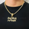 Ulj Men Women Hip Hop realhasta lamuerte Letter Pendant Necklace 12MM Cuban chain Iced out Bling Hiphop Charm Jewelry - Image 7