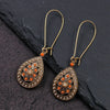 Vintage Ethnic Bohemian Drop Dangle Earrings For Women Wooden Tassel Pearl Beaded Geometric Leaf Flower Round Boho Earrings - Image 15