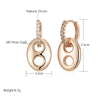 Pig Nose Rose Gold Color Dangle Earrings For Women Zircon Daily Jewelry Ettoi - Image 6