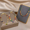 Summer Colorful Rhinestone Inlaid Bangle Rose Oval Shape Versatile Plated Gold Design Women's Bracelets Gifts - Image 3