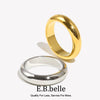 Gold Plated Silver Color Minimalist Basic Thick Plain Loop Circle Stainless Steel Rings For Women - Image 1
