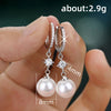 Silver Color Imitation Pearl Hanging Earrings for Women Simple and Classic Bridal Wedding Accessories Jewelry - Image 4