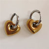 Classic Stainless Steel Heart Star Hoop Earrings For Women Punk Hip Hop Gold Silver Color Y2K Jewelry Female Earrings oorbellen - Image 7