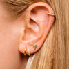 2/6PCS 316L Stainless Steel Minimalist Hoop Earrings Crystal Zirconia Small Cartilage Helix Tragus Piercing Jewelry for Women - Image 3