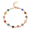 Colorful Bejeweled Bangle Popularity TS Stainless Steel Bracelets for Women 12 Birthstones Rainbow Crystal Chain Jewelry - Image 12