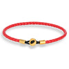 Gold Color Stainless Steel Button Braided Leather Bracelet For Men Women Couple Jewelry Gifts - Image 7