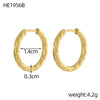 Carlidana Vintage Irregular Hammered Huggie Hoop Earrings Pvd Gold Plated Jewelry Stainless Steel Earrings Women Gifts - Image 11