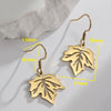 Gold Color Earrings Drop Stainless Steel Classic Jewelry for Woman Plant Charms Flower of Life Maple Leaf Snowflake Gift - Image 13