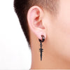 2pcs Stainless Steel Dragon Coil Sword Pendant Drop Hoop Earrings Unique Punk Hip Hop Style for Men Women Daily Wear Jewelry - Image 4