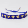 Adjustable Multicolor Heart Bead Bracelet with Woven Pattern - Image 35