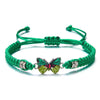 Woven Butterfly Flower Cord Bracelet with Adjustable Length - Image 5