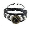 12 Constellation Bracelet Scorpio Sagittarius Capricorn Aquarius Black Rope Leather Button Bracelet Zodiac Jewelry For Gift - Image 7