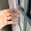 Exaggerated Blue Eye Brooches For Women Men Retro Crystal Tassel Baroque Evil Eyes Brooch Pins Office Party Jewelry Gitf - Image 6