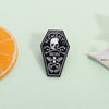 Memento Mori Skull Enamel Pin Gothic Skeleton Coffin Halloween Brooch Lapel Backpack Badge Jewelry Accessories Gift for Friends - Image 3