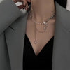 Y2k Irregular Star Chain Necklaces Women's Transparent Beads Zircon Choker Necklace Silver Color Summer Jewelry B - Image 3