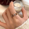 Silver Open Finger Ring Golden Clear CZ Square Droplet Geometric Punk For Women Jewelry Gift - Image 7