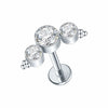 Stainless Steel Labret Piercing Stud with 16 Gauge and 1.2 x 8 mm Post - Image 26