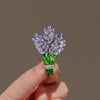 Purple Lavender Brooch Women's Brooches Crystal Rhinestone Bouquet Lapel Pins Clothing Coat Jewelry Girl Gift - Image 1