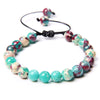 8MM Stone Bead Braid Bracelets Minimalist Carnelian Agates Jades Gem Woven Bangle Jewelry Gift For Women Men - Image 34