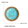 Turquoise Blue Brooches for Women Unisex Tibetan Style Pins Star Rhinestone Office Party Friend Gifts Jewelry Accessories - Image 29