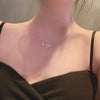 Silver Inlaid Zircon Star Necklaces for Women Sweet and Cute Pendant Choker Creative Silver Color Jewelry Gift - Image 4