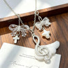 Y2K Millennium Sweet Cool Musical Note Pendant Necklace Sweater Chain One-Winged Angel Subculture Choker for Spicy Girls - Image 4